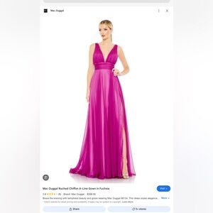 NWT DRAPED SLEEVELESS V NECK FLOWY GOWN 8 $398